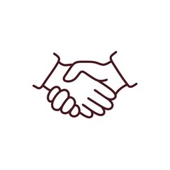 Handshake. Business handshake icon. Icon for Instagram stories, sites, other social networks.