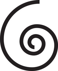 Spiral snail swirl icon