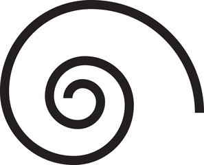 Spiral snail swirl icon