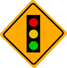 Traffic signal symbol sign. stop ahead signs traffic light. warning vector illustration. Replaceable vector design.