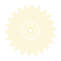 sun with rays mid-century modern isolated vector illustration