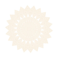 sun with rays mid-century modern isolated vector illustration