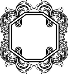 ornaament pattern frame line art