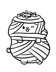 Halloween unicorn hands drawn 