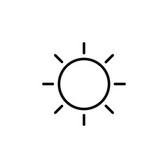stroke style sun icon, for web and mobile needs