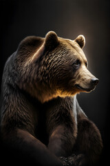 Obraz premium Black golden bear