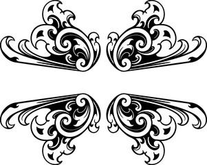 ornaament pattern frame line art