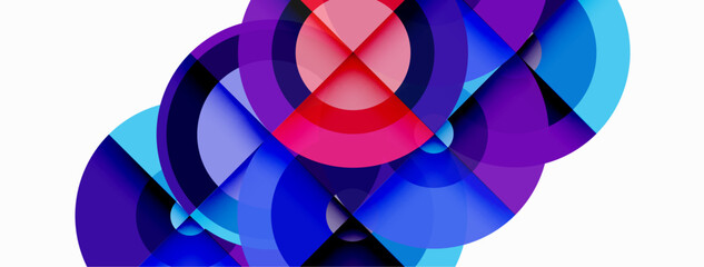 Obraz premium Circle trendy minimal geometric abstract background. Vector Illustration For Wallpaper, Banner, Background, Card, Book Illustration, landing page