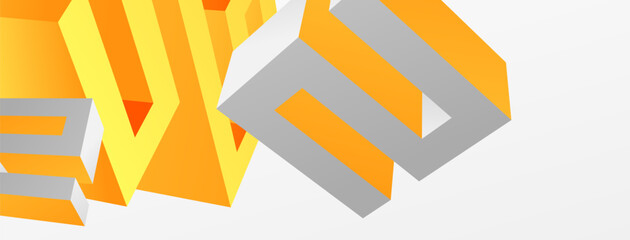 3d line geometric creative abstract background. Trendy techno business template for wallpaper, banner, background or landing