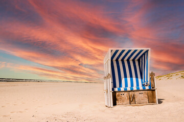 beach chair sandy beach Sylt