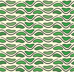 Japanese Leaf Curl Zigzag Line Vector Seamless Pattern