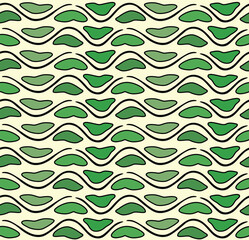 Japanese Leaf Curl Zigzag Line Vector Seamless Pattern