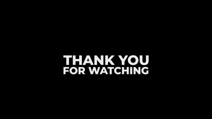 animation text thank you for watching. suitable for end screen your video