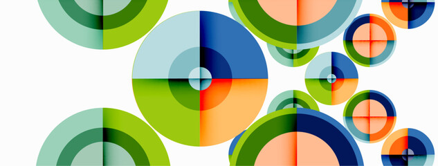 Fototapeta premium Circle trendy minimal geometric abstract background. Vector Illustration For Wallpaper, Banner, Background, Card, Book Illustration, landing page