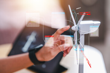 Concept programmer, Developer programming and coding technology, Hand Close up asianwoman using laptop and tablet artificial coding business data analytics programming.