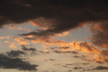 Orange clouds 