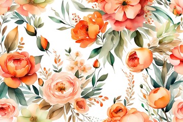 Floral pattern background illustration for a modern and stylish look. Generative AI