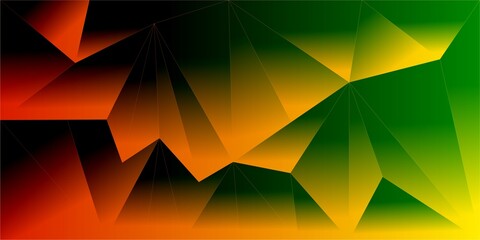 low poly background, arbitrary triangle effect, yellow green gradient color