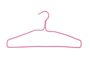 Plastic clothes hanger isolated on transparent background 