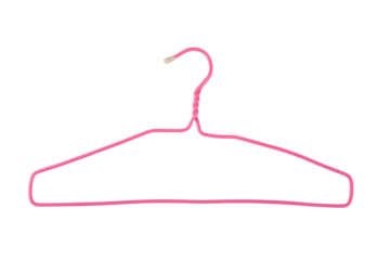 Plastic clothes hanger isolated on transparent background 