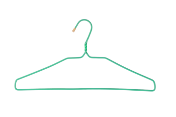 Plastic clothes hanger isolated on transparent background 