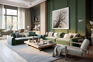 Stylish living room featuring a close-up of a sofa with rich textures, indoor plants, and elegant lighting