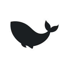Whale icon vector. Sperm whale illustration sign. Fish symbol. Ocean logo.