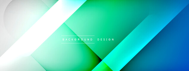 Abstract background - geometric composition created with lights and shadows. Technology or business digital template