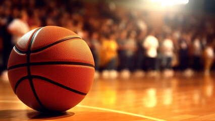 Regular season or Playoffs game concept. Basketball Scoring in basket.