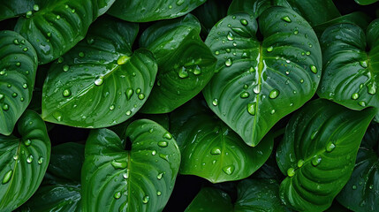 Background of Calathea leaf , HD, Decorate with water drops, Background Wallpaper, Desktop Wallpaper , Generative Ai