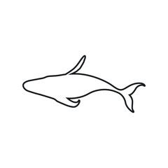 Whale icon vector. Sperm whale illustration sign. Fish symbol. Ocean logo.