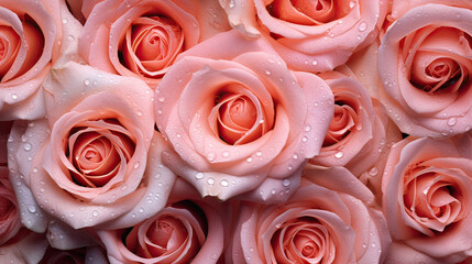 Background of Rose , HD, Decorate with water drops, Background Wallpaper, Desktop Wallpaper , Generative Ai