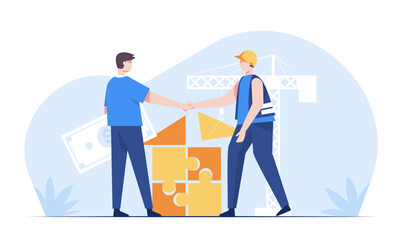 The representatives will shake hands with the team in an agreement to build the company.