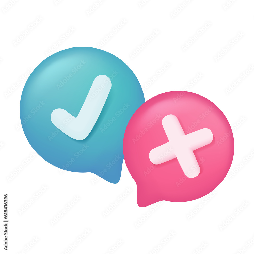 Poster 3d text box. speech bubble dialog dialogue. questions and answers