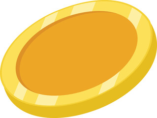 Isolated empty golden coin
