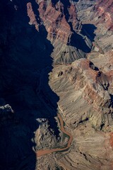 a mountain and river are shown from above a sky view