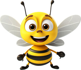 cute bee in 3d style.