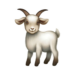 This captivating artwork showcases a lively goat with intricate details and vibrant colors. Perfect for farm-themed designs, nature-inspired graphics, or children's illustrations!