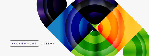 Obraz premium Circle abstract background. Wallpaper, banner, background, landing page, wall art, invitation, print, poster