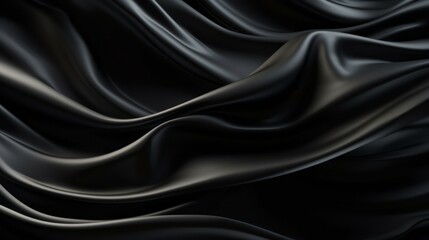Obraz premium Silk Unfurled, Abstract Background with Luxurious Wavy Folds of Satin Velvet Material, generative ai.