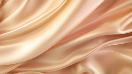 Obraz premium Silk Unfurled, Abstract Background with Luxurious Wavy Folds of Satin Velvet Material, generative ai.
