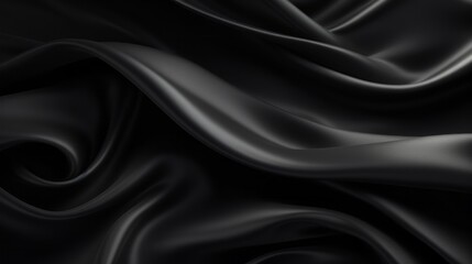 Fototapeta premium Silk Unfurled, Abstract Background with Luxurious Wavy Folds of Satin Velvet Material, generative ai.