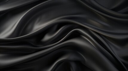 Obraz premium Silk Unfurled, Abstract Background with Luxurious Wavy Folds of Satin Velvet Material, generative ai.