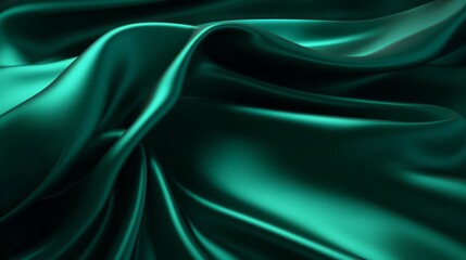 Silk Unfurled, Abstract Background with Luxurious Wavy Folds of Satin Velvet Material, generative ai.