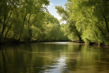 Forest river. Generate Ai