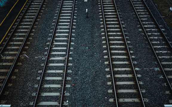 Empty train tracks