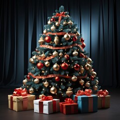 christmas tree with gifts