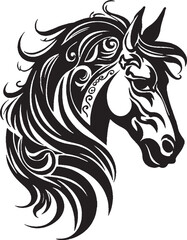 Illustration of a unicorn head style art.
