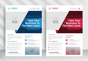 Modern corporate business flyer design of office | Official leaflet design for brand / company vector design eps file 