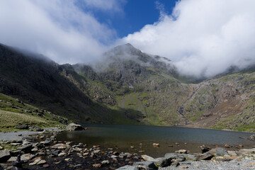 view of snowdon from lake